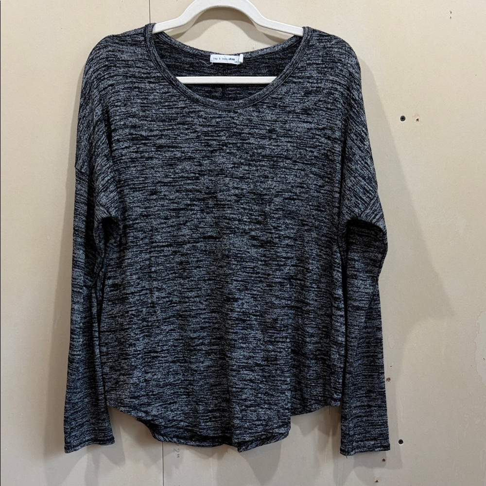 rag & bone Hudson Grey Marled Long Sleeve Tee